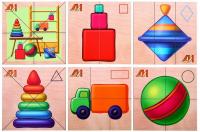 Разрезные картинки, разделенные на 2-4 части по прямой – комплект